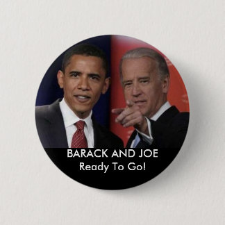 obamadebate, BARACK AND JOEReady To Go! 6 Cm Round Badge