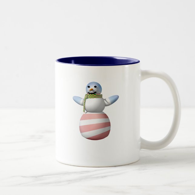 OBAMANABLE SNOWMAN Two-Tone COFFEE MUG (Right)
