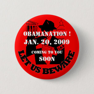 OBAMANATION, IRS 6 CM ROUND BADGE
