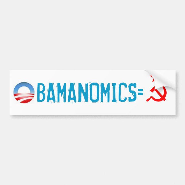 OBAMANOMICS=SOCIALISM BUMPER STICKER (Front)