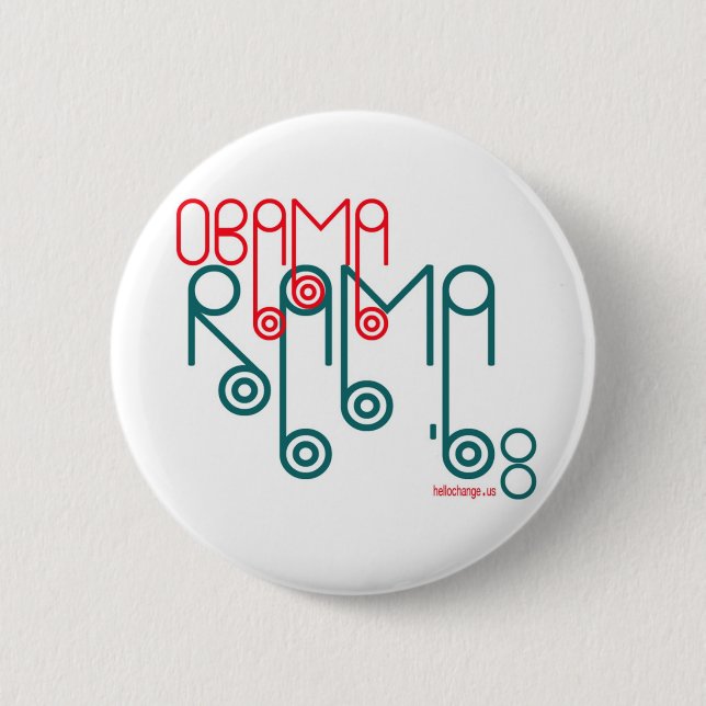 OBAMARAMA 6 CM ROUND BADGE (Front)