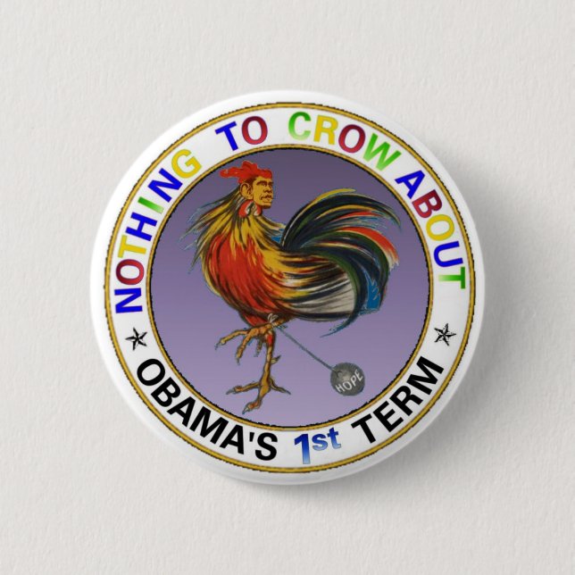 Obama's 1st Term 6 Cm Round Badge (Front)