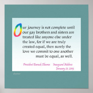 Obama's Inaugural Address - LGBT Poster