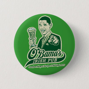 Obama's Irish Pub 6 Cm Round Badge