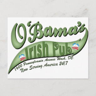 O'bama's Irish Pub Postcard
