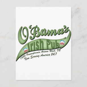 O'bama's Irish Pub Postcard