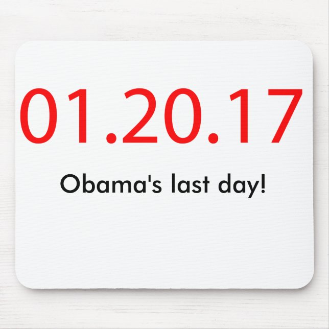 Obama's last day mouse pad (Front)