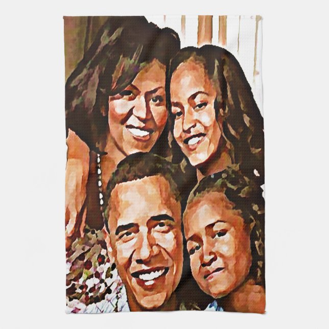 Obama's Love_ Tea Towel (Vertical)