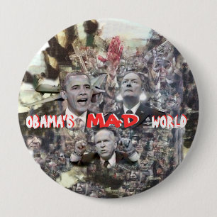 Obama's MAD world 10 Cm Round Badge