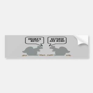 Obama's nuts,anti Obama Bumper Sticker