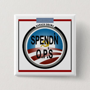 Obama's Rock-Inspired Logo 15 Cm Square Badge