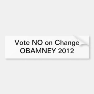 Obamney 2012 bumper sticker