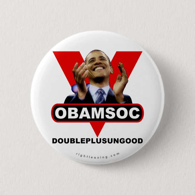 OBAMSOC 6 CM ROUND BADGE (Front)