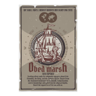 Obed Marsh Sea Captain Innsmouth Poster