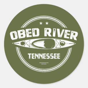 Obed River Tennessee Kayaking Classic Round Sticker