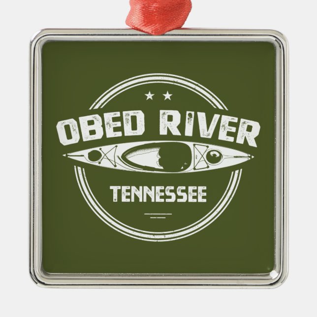 Obed River Tennessee Kayaking Metal Ornament (Front)