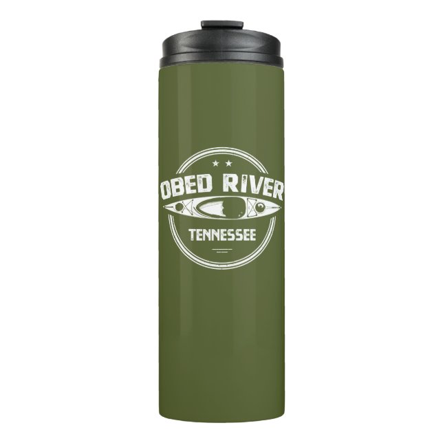 Obed River Tennessee Kayaking Thermal Tumbler (Front)