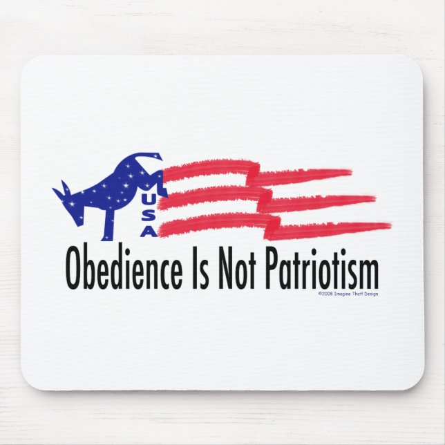 Obedience Patriotism Mouse Pad (Front)