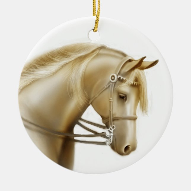 Obedient Show Horse Ornament (Front)