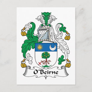 O'Beirne Family Crest Postcard