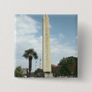 Obelisk of Theodosius I, with a Roman base 15 Cm Square Badge