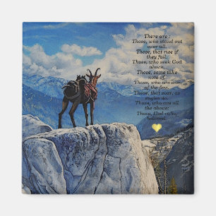 Oberhalsi Pack Goat/Idaho Mountains/Poem/c/heart M Magnet