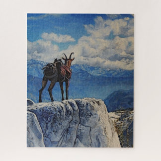 Oberhalsi, pack goat in the mountains jigsaw puzzle