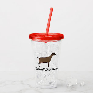 Oberhasli Dairy Goat Acrylic Tumbler