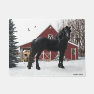 "Oberon In Winter" Door Mat