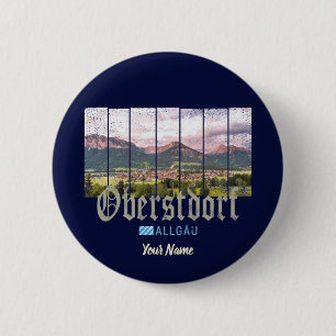 Oberstdorf Allgäu Vintage Bavaria Germany Souvenir 6 Cm Round Badge