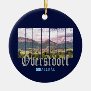 Oberstdorf Allgäu Vintage Bavaria Germany Souvenir Ceramic Ornament