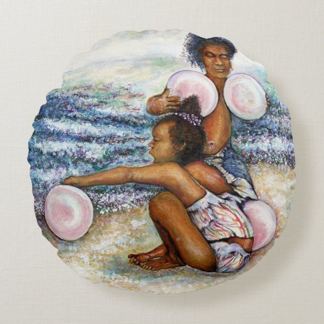 Obessed with Conquering the Impossible Round Cushion (Front)