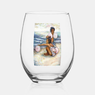 Obessed with Conquering the Impossible Stemless Wine Glass