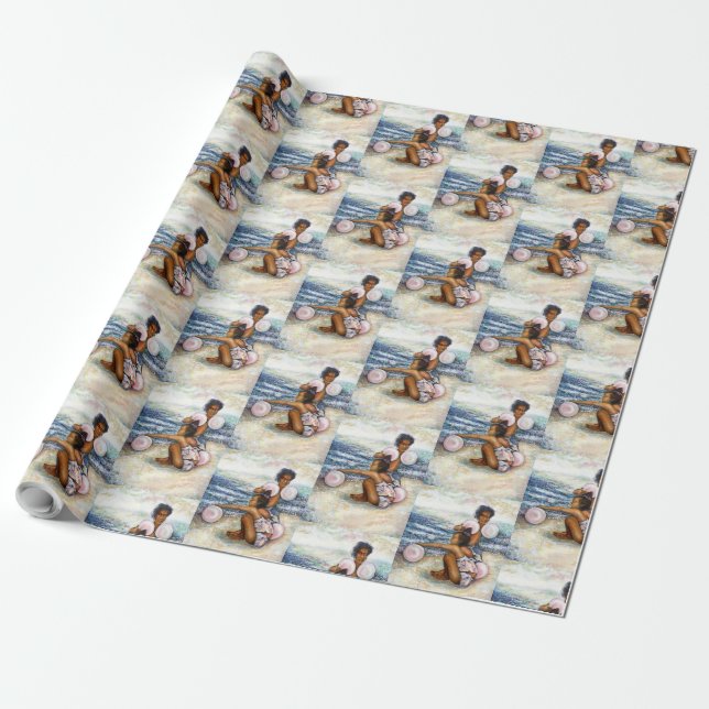 Obessed with Conquering the Impossible Wrapping Paper (Unrolled)