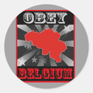 Obey Belgium Classic Round Sticker