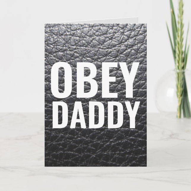 OBEY DADDY HAPPY BIRTHDAY DADDY DOM CARDS (Front)