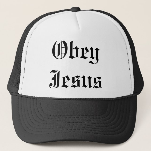 Obey Jesus Trucker Hat (Front)