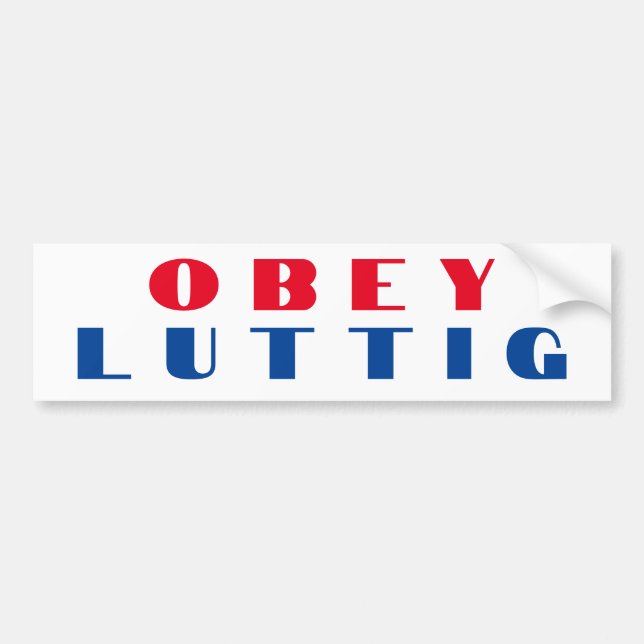 OBEY LUTTIG BUMPER STICKER (Front)