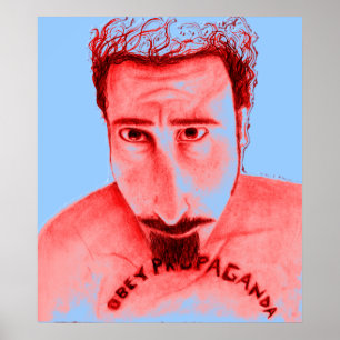 obey propoganda red poster