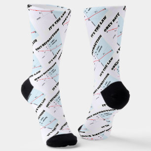 Obey Refraction It's The Law Snell's Law Physics Socks