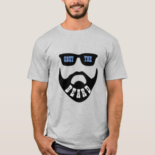 Obey the Beard (Dark Beard Blue Eyes) T-Shirt