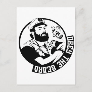 Obey the Beard Postcard