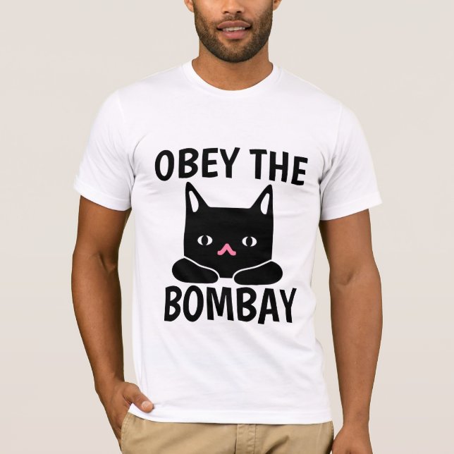 OBEY THE BOMBAY CAT T-SHIRTS (Front)