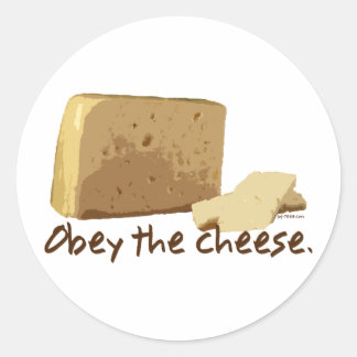 Obey the Cheese Classic Round Sticker