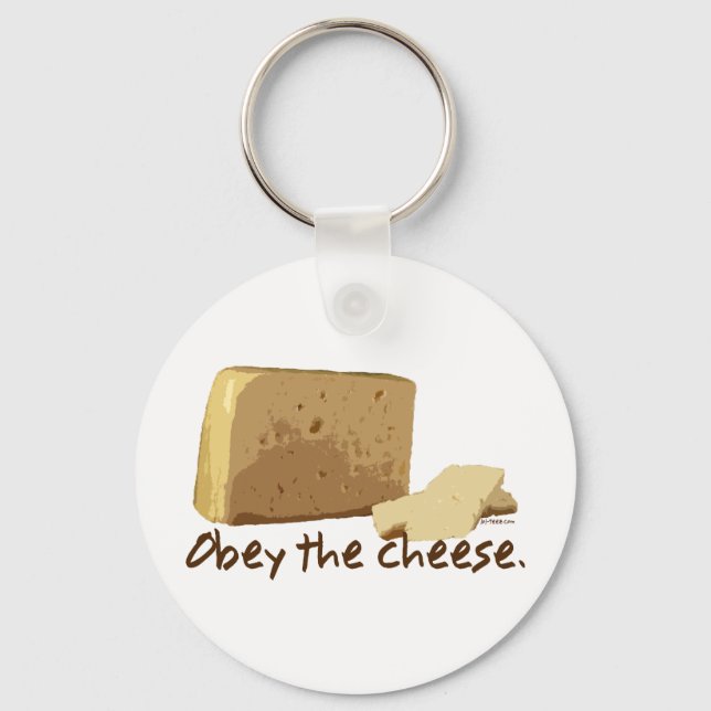 Obey the Cheese Key Ring (Front)
