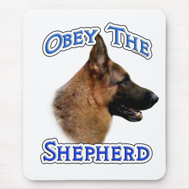 Obey the German Shepherd Mouse Pad (Front)