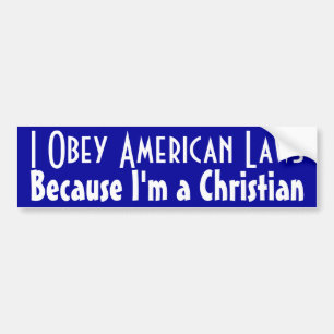 Obey the Law Bumper Sticker