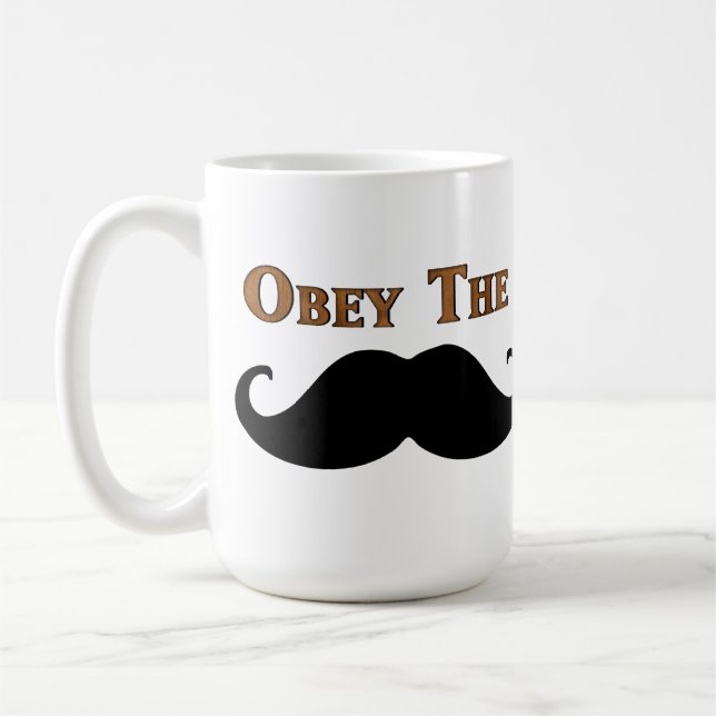 Obey The Moustache Coffee Mug (Left)