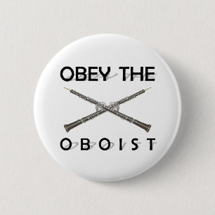 Obey the Oboist 6 Cm Round Badge