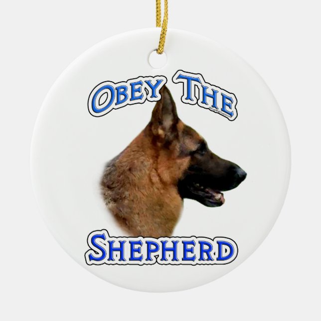 Obey the Shepherd  Ceramic Ornament (Front)